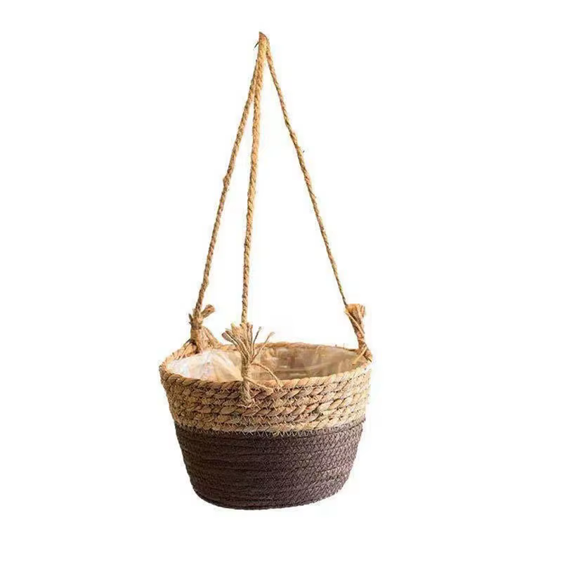 Jardinière suspendue en macramé, panier de rangement pour plantes, corde de Jute tissée, support de