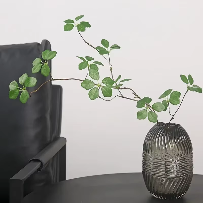 Plantes artificielles Guanyin feuille de Lotus 90cm/35.4in, Style pastoral frais, décoration de mais