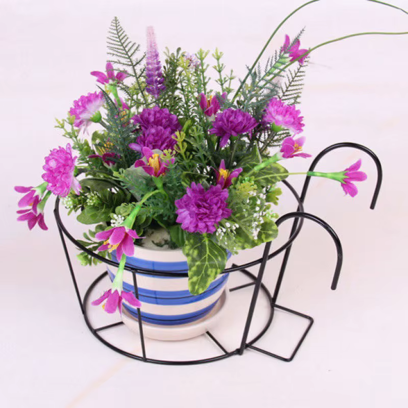 Support en fer pour plantes en plein air, support rond pour pots de fleurs, décoration de jardin, cl