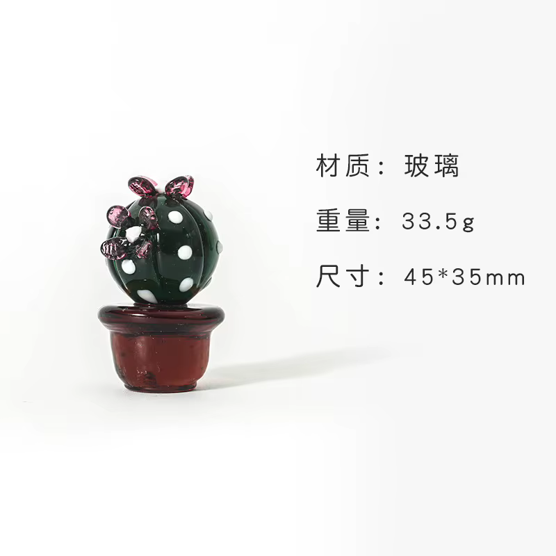 Figurines de Cactus en verre de Murano faites à la main, ornements artisanaux de bureau, plante Mini