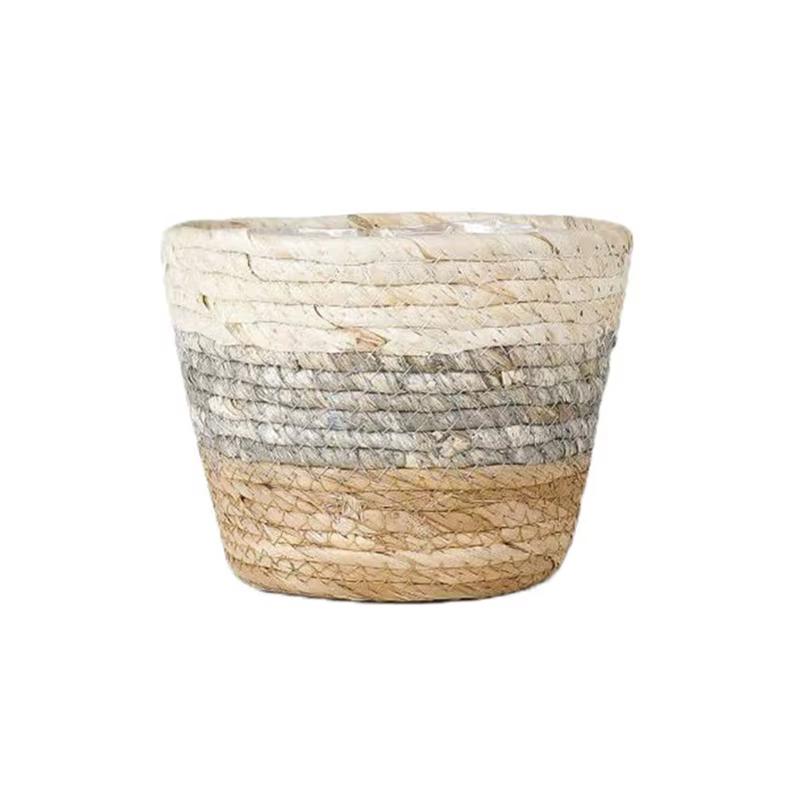 Panier Pot fleur rond en Pot plantes, panier plantes tissé à main, jardinières d'intérieur