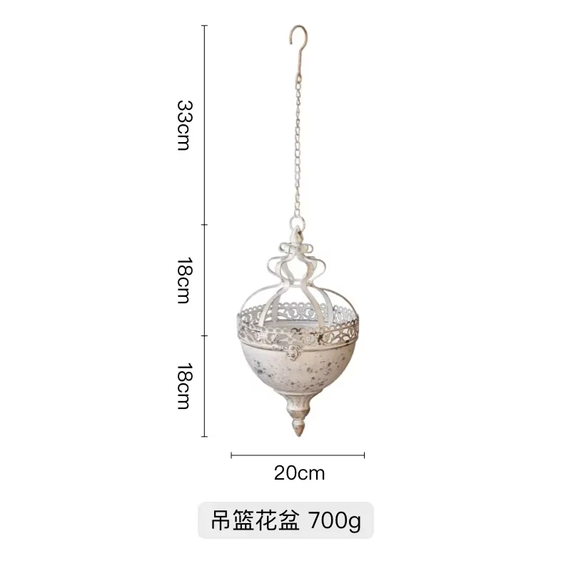 Combiné de jardin extérieur pour confection de paniers de balcon, cache-pot pour fleurs, rond, ferro