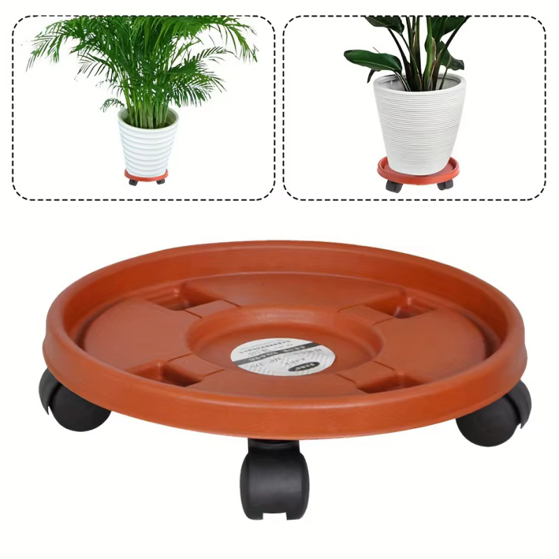 Support de plantes amovible, plateau de Pot de fleur avec roue universelle, support de Pot de fleur