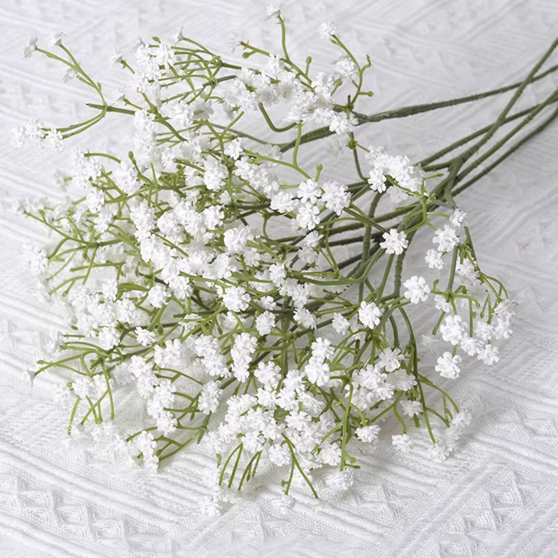 1 pièce de fleurs artificielles Gypsophila de 63 cm, en plastique, pour bouquets floraux DIY, décora
