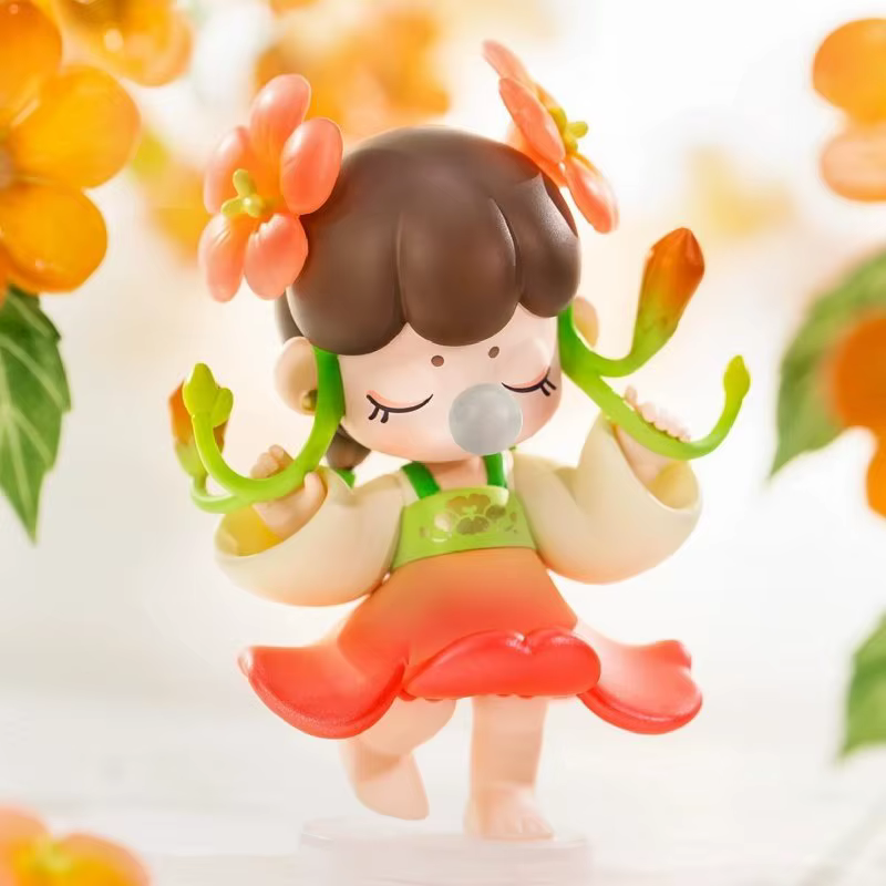 Série de collection de fleurs, boîte mystère, figurine d'action de style chinois, poupée mignonne à