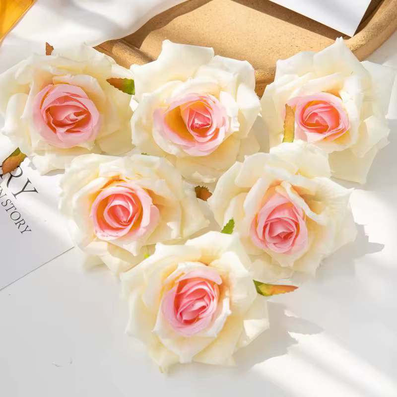 Fleurs artificielles pour Scrapbook, 100 pièces, 10CM, décoration de noël pour la maison, mariage, j