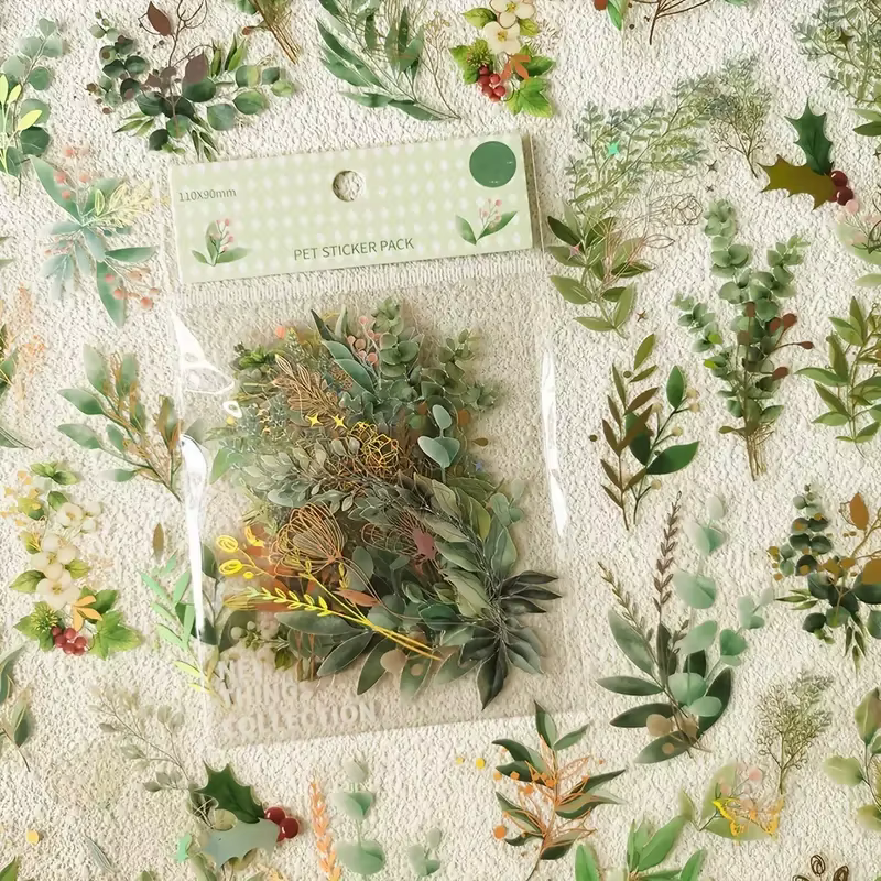 40 pièces itinérant rêves Vintage INS fleur plante autocollants décoratif bâton étiquettes journal A