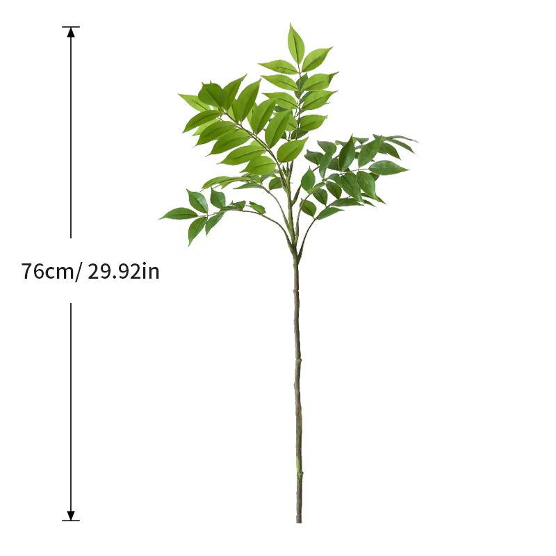 Arbre artificiel Ficus de 76-140 cm, grandes plantes artificielles Nandina, branche de palmier en pl