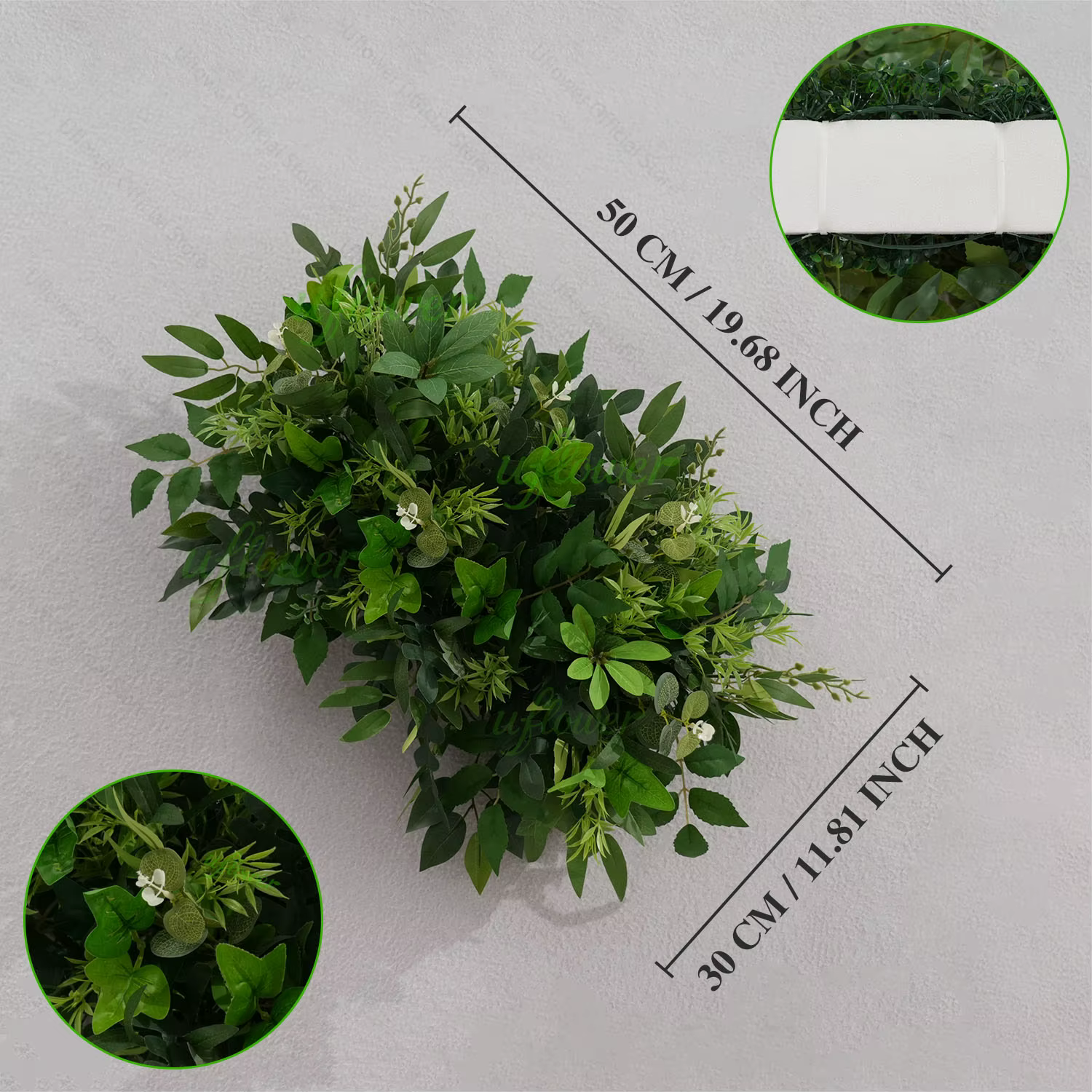 Décoration de fond de scène de mariage, feuillage vert, feuilles de plantes, arrangement floral, acc