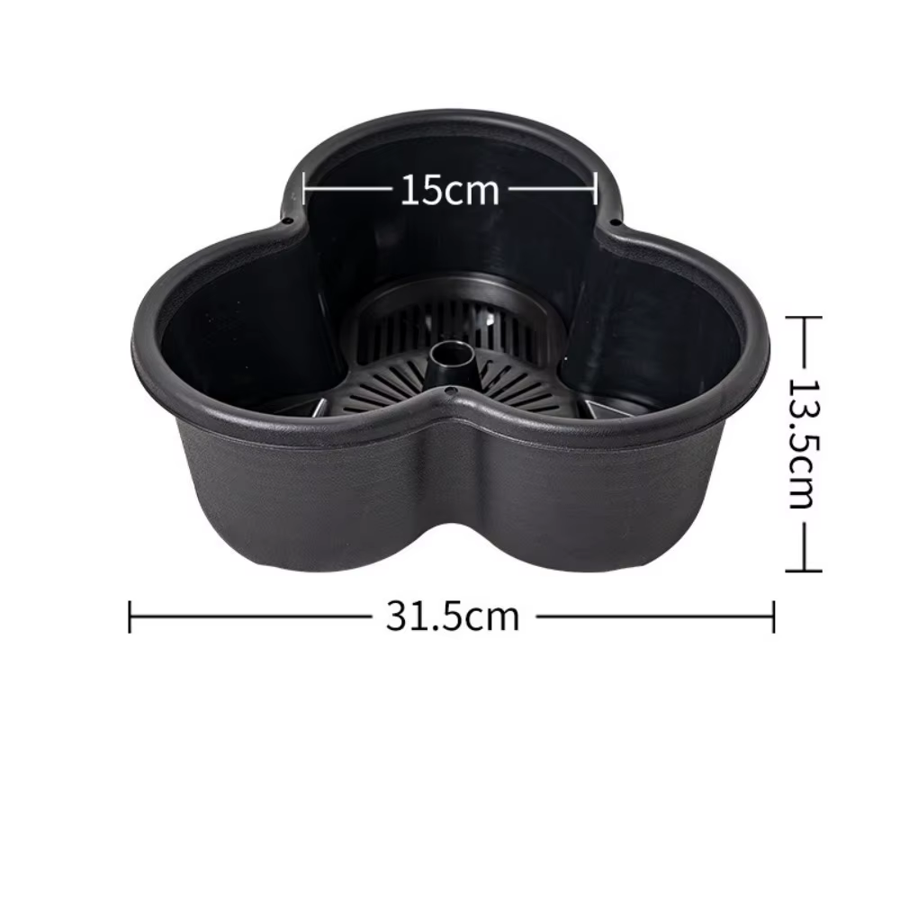 Pot de fleurs vertical empilable, pot de fleurs en plastique multi-niveaux avec roulettes mobiles, p