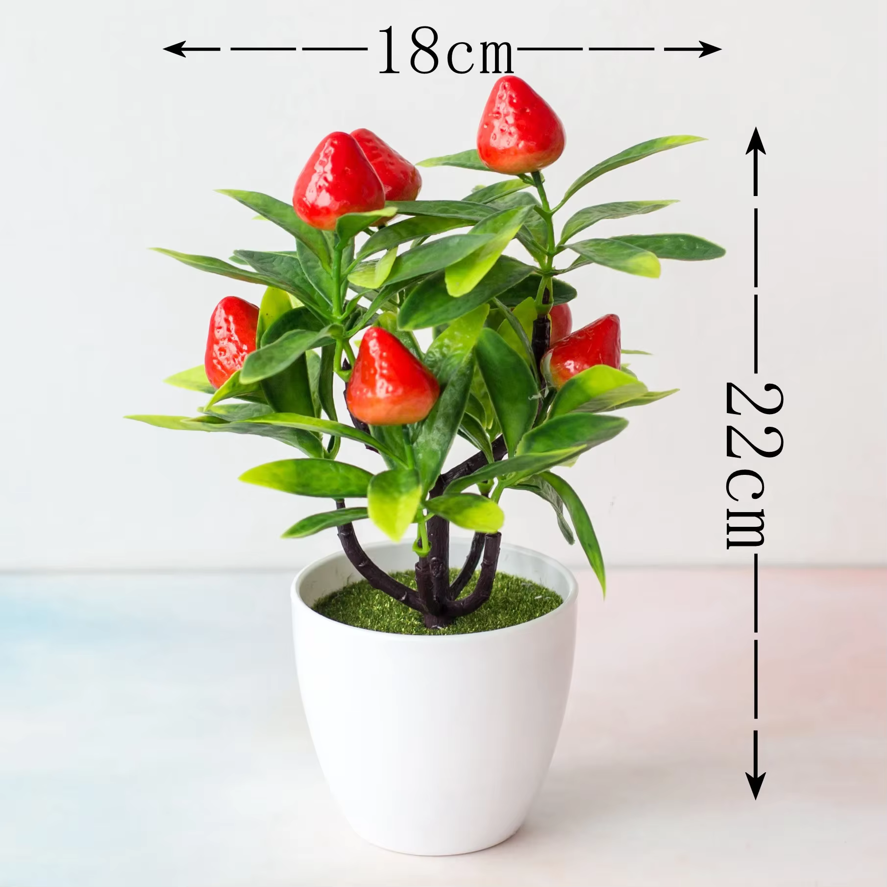 Plantes artificielles bonsaï, petit arbre à fruits en pot, Simulation de décor, ornements artificiel
