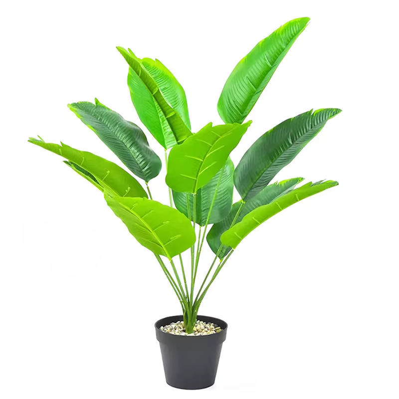 Plantes artificielles en pot simulées de palmier de 65cm, décoration de salle de jardin, fausse feui