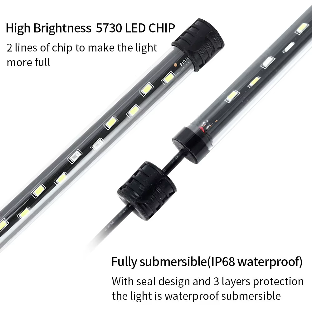 90-260V lumière d'aquarium LED étanche Aquarium pince lumière sous-marine décor éclairage lampe Subm