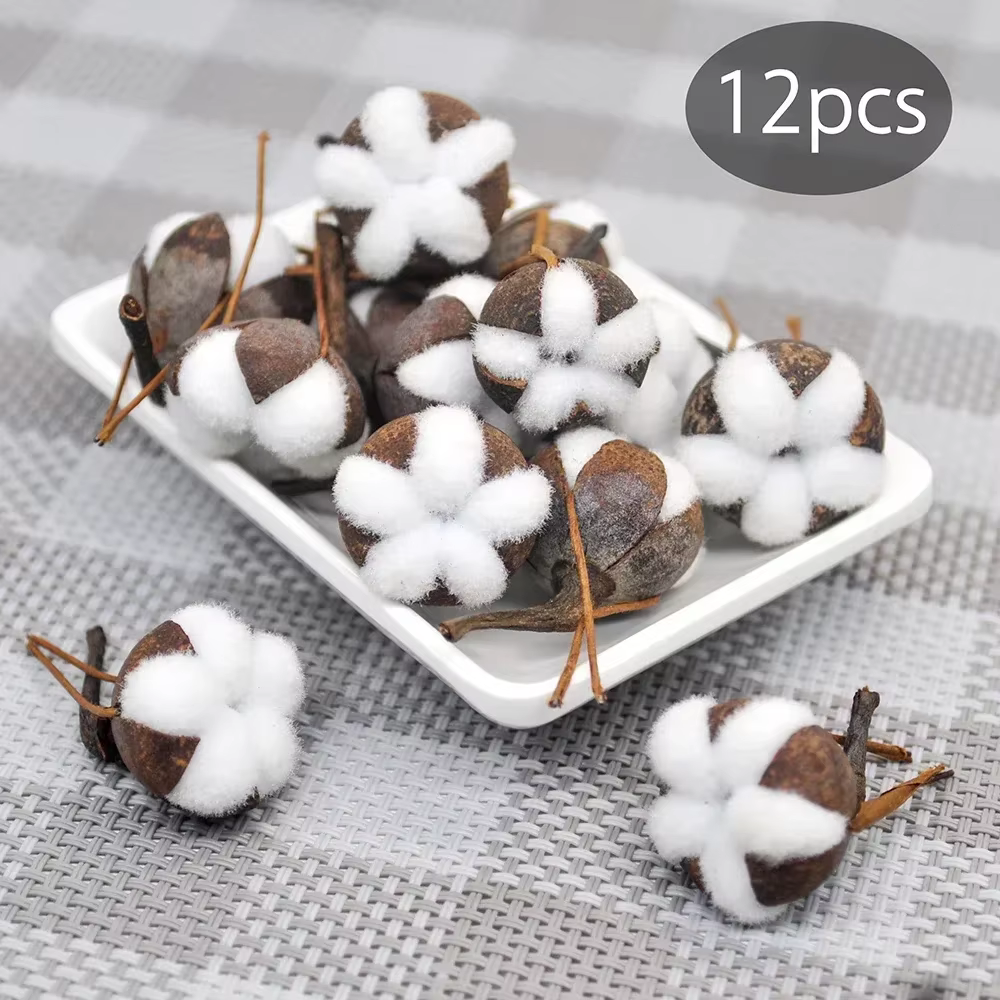 Fleurs naturelles séchées en coton Él, kapok pour salle de mariage, fournitures de décoration de Pâq