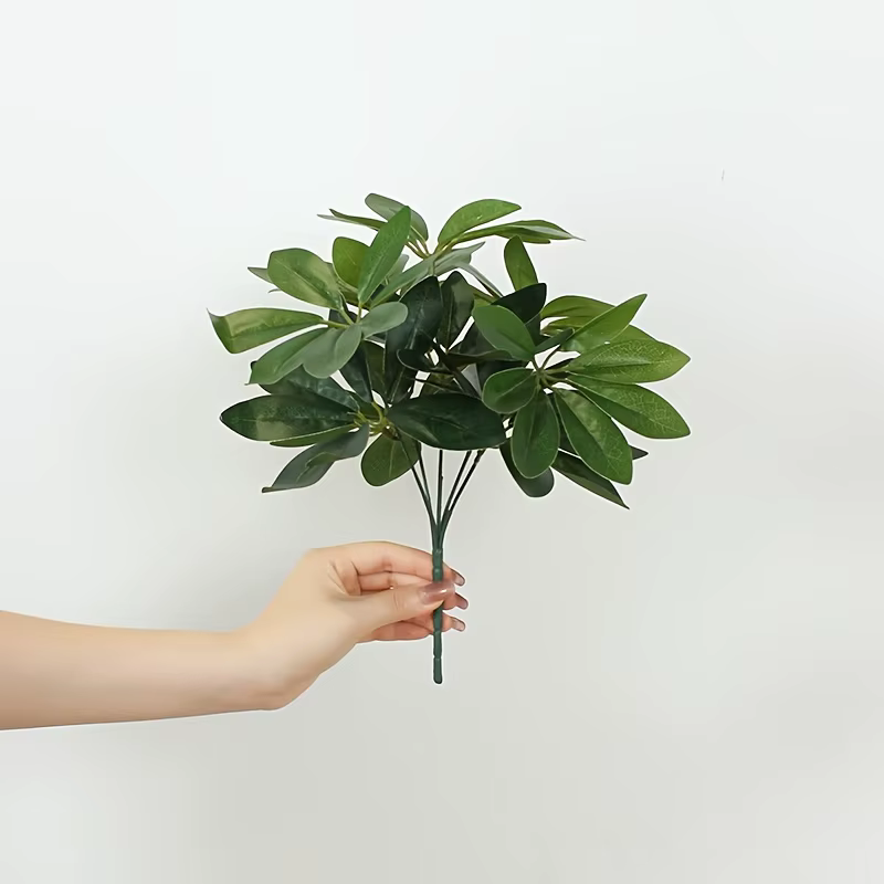 Plante artificielle | Feuilles artificielles avec tige, idéales pour la décoration du salon, de l'
