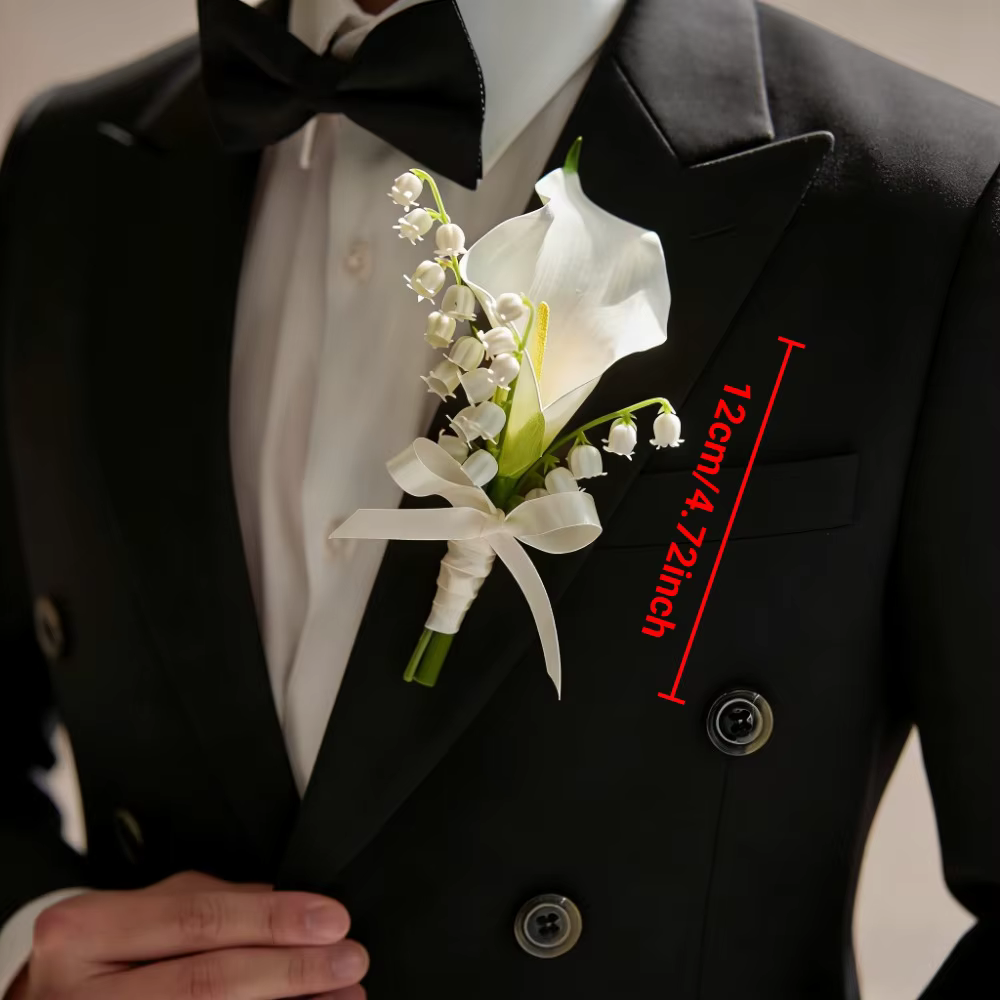 Bouquet de fleurs de lys Calla artificielles blanches, accessoire de photographie de mariage, Bouque