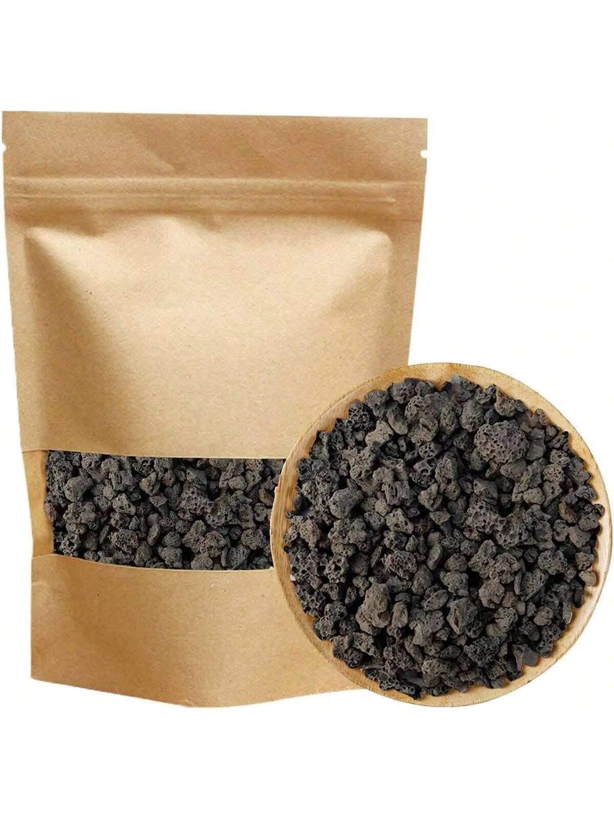Additif de sol de roche de lave horticole noire pour plantes succulentes de cactus sans colorants ni