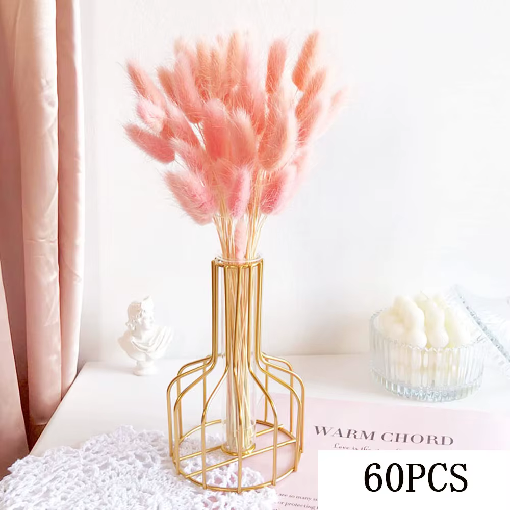 Bouquets de fleurs séchées de Pampas rose éternel, arrangements floraux de mariage, décor naturel qu
