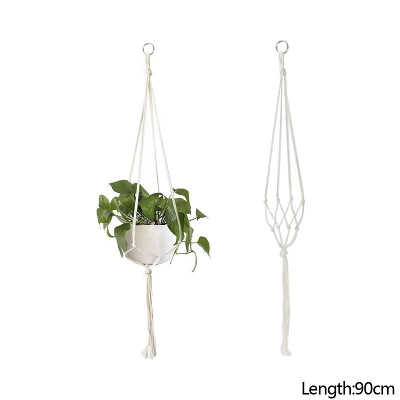 Panier suspendu de plantes en macramé fait à la main, support de Pots de fleurs, décoration suspendu