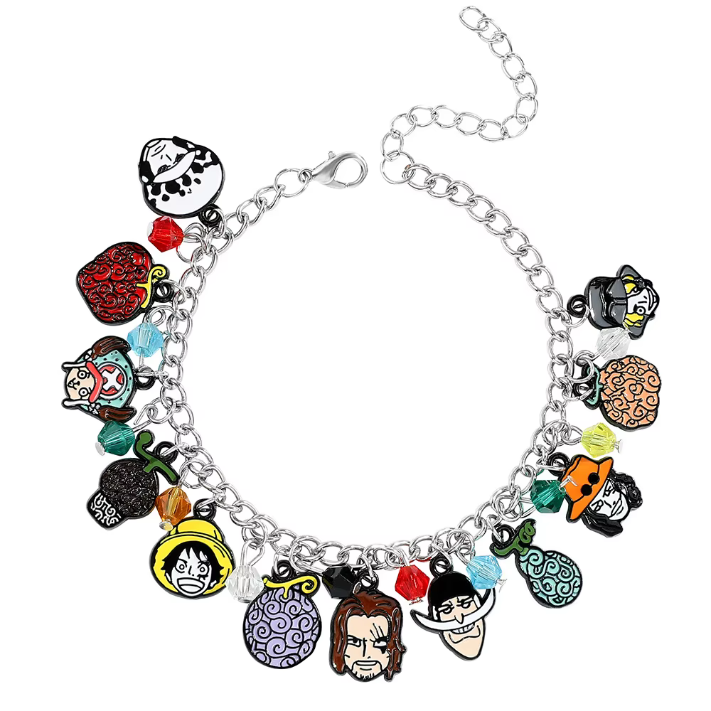 Bracelet en métal DIY One Piece, bijoux, souvenirs de bandes dessinées, cadeaux tendance, accessoire