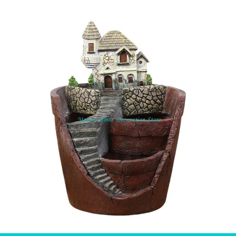 Pot fleur en résine H7BF, pour jardinière, maison, jardin, décoration Micro-paysage, artisanat, sall