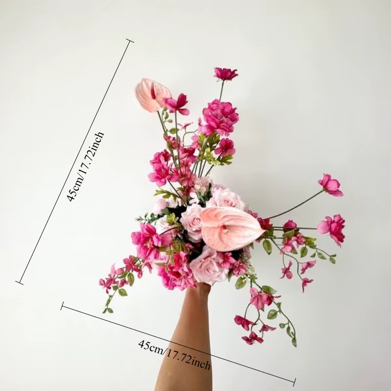 Guirlande de fleurs artificielles pour mariage, arrangement floral pour arche, fleurs en soie, panne