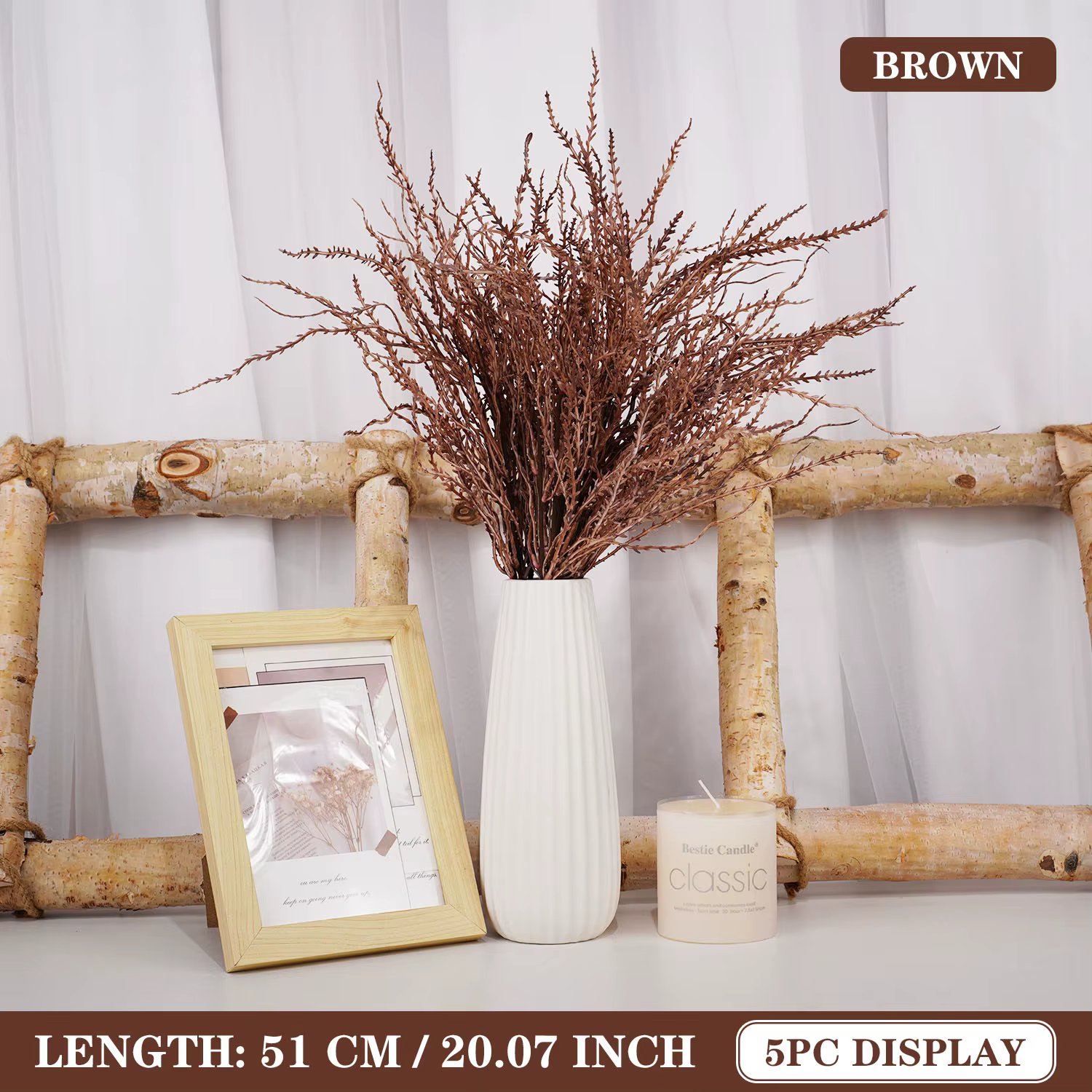 Branches de brindilles de bouleau artificielles, décoration de fête de mariage à domicile, Arrangeme