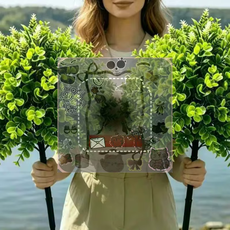 Plantes vertes artificielles sur piquet, fausses plantes vertes, arbustes en plastique pour la décor