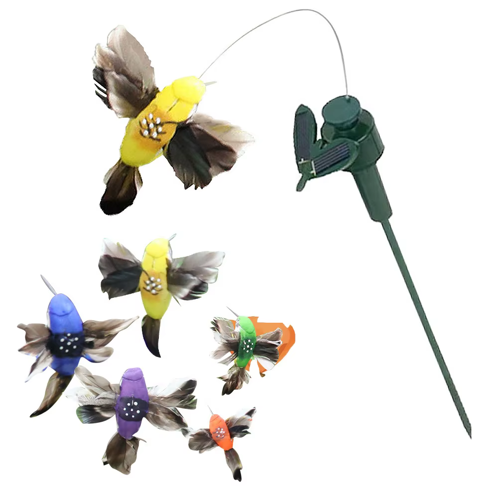 Colibri flottant solaire, Simulation créative, colibri volant automatique, plume artificielle, coule