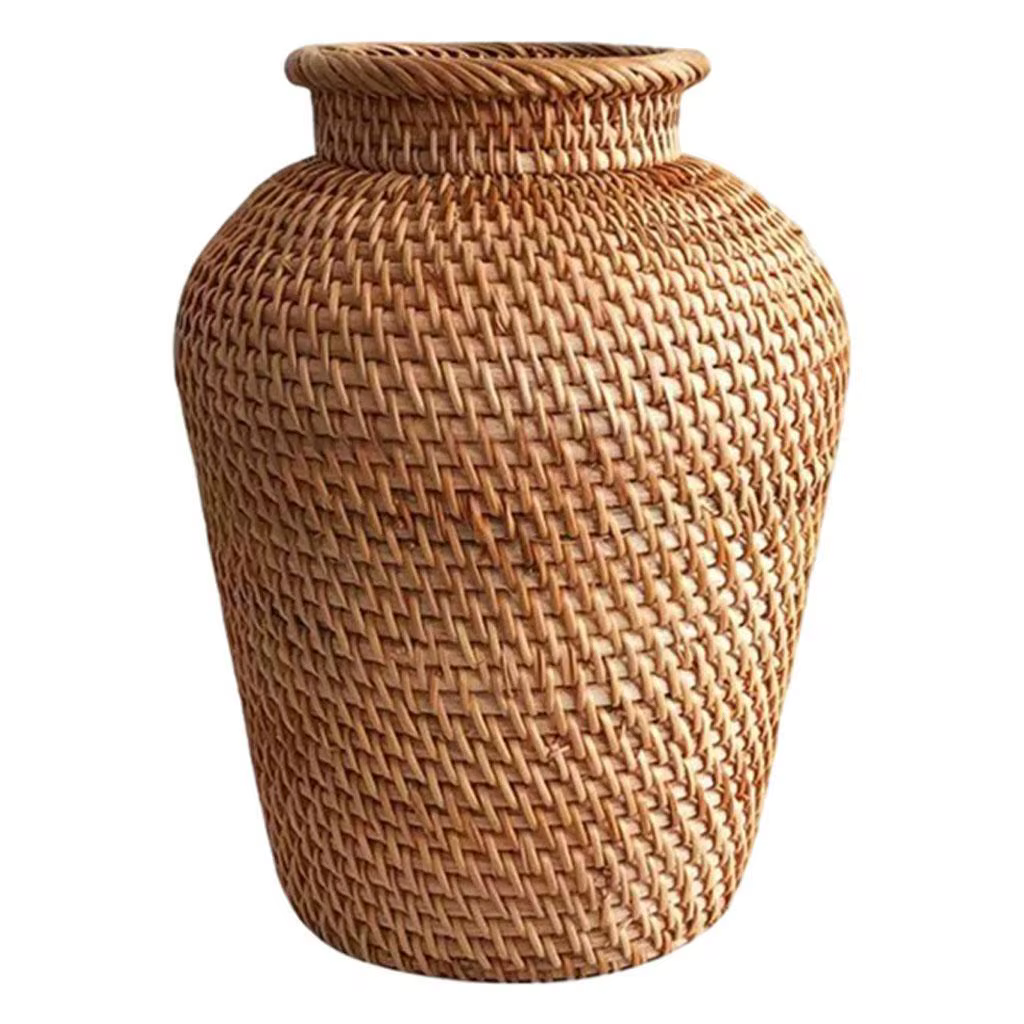 Vase en rotin branche Pot de fleur rustique Vase en osier Bouquets Arrangement floral