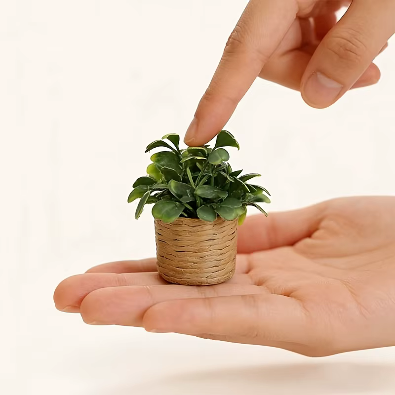 Plantes artificielles en pot, mini-plantes mignonnes en pot, paysage miniature adapté à l'intérieur,