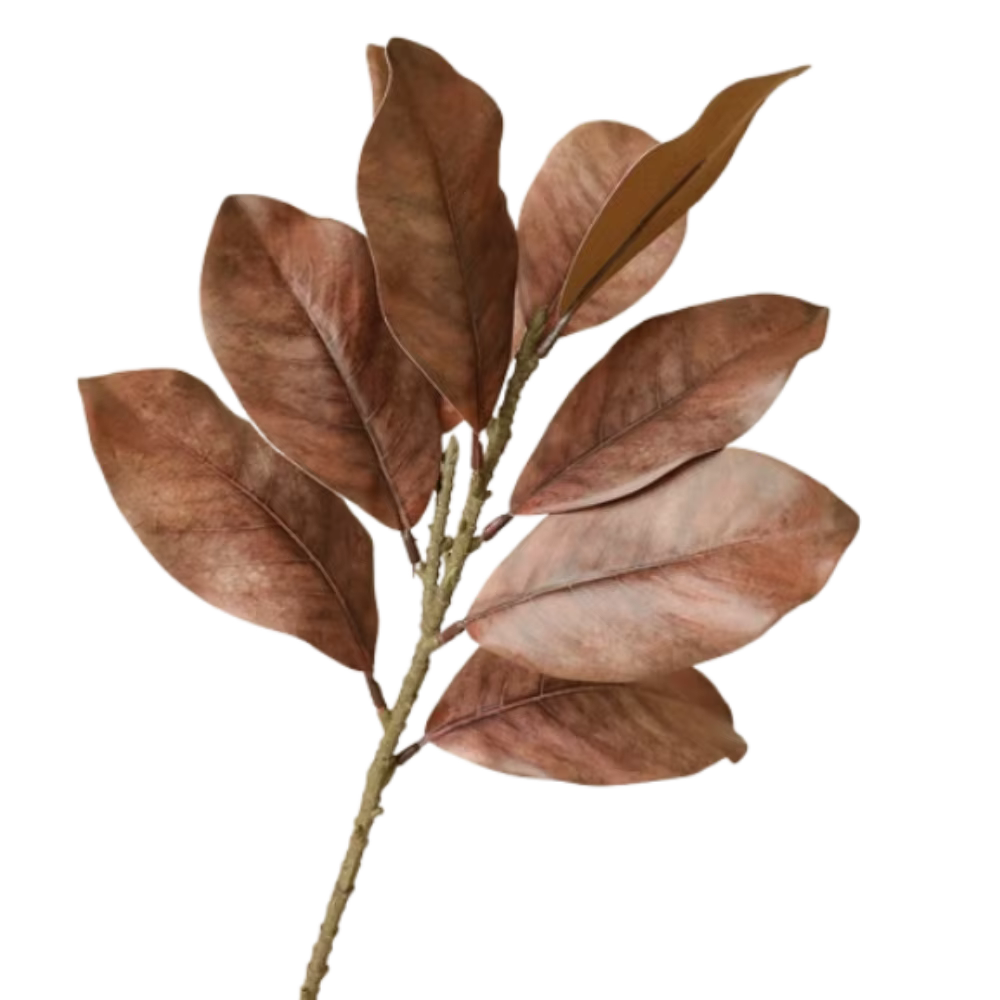 Branches de feuilles de magnolia artificielles de 57 cm, toucher réaliste, plante de magnolia artifi