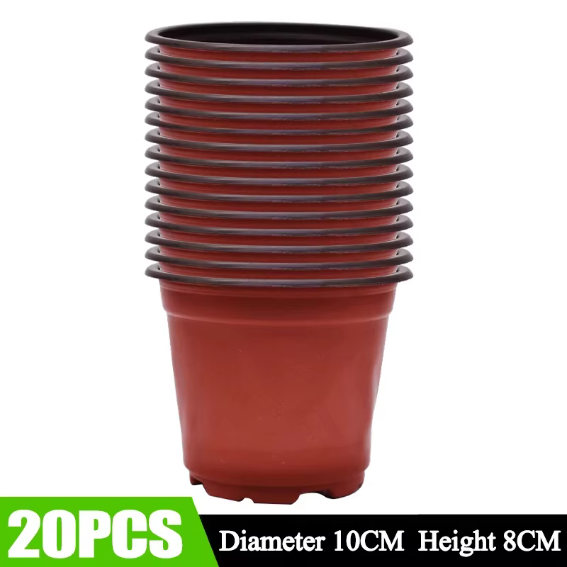 100/20x Pots de semis noirs et rouges, coupelles de semis, boîtes de culture, jardinières pour jardi