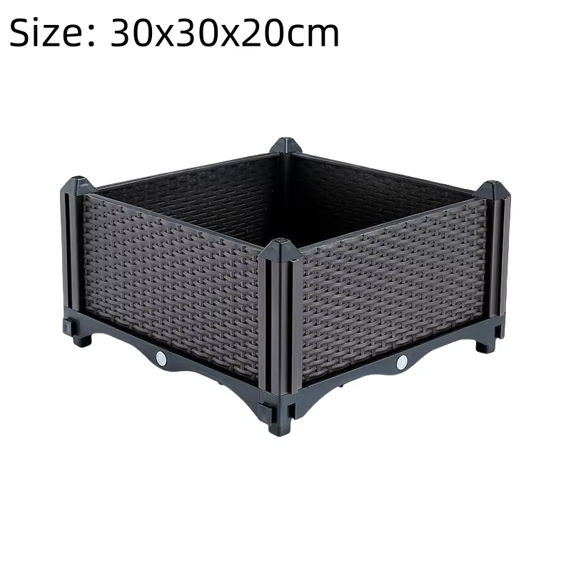 Boîte de jardinières à arrosage automatique, grande pour balcon, jardin, matériau épais, Kit de plan