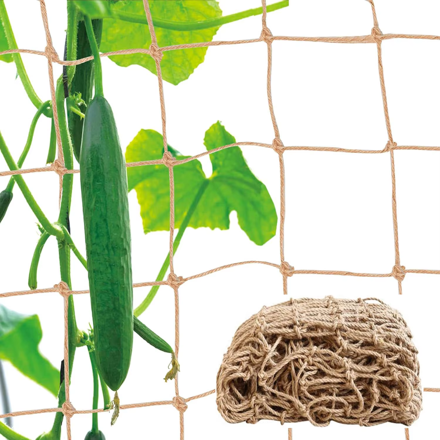 Filet en treillis de Support pour plantes, filet en Jute naturel pour plantes grimpantes de jardin,
