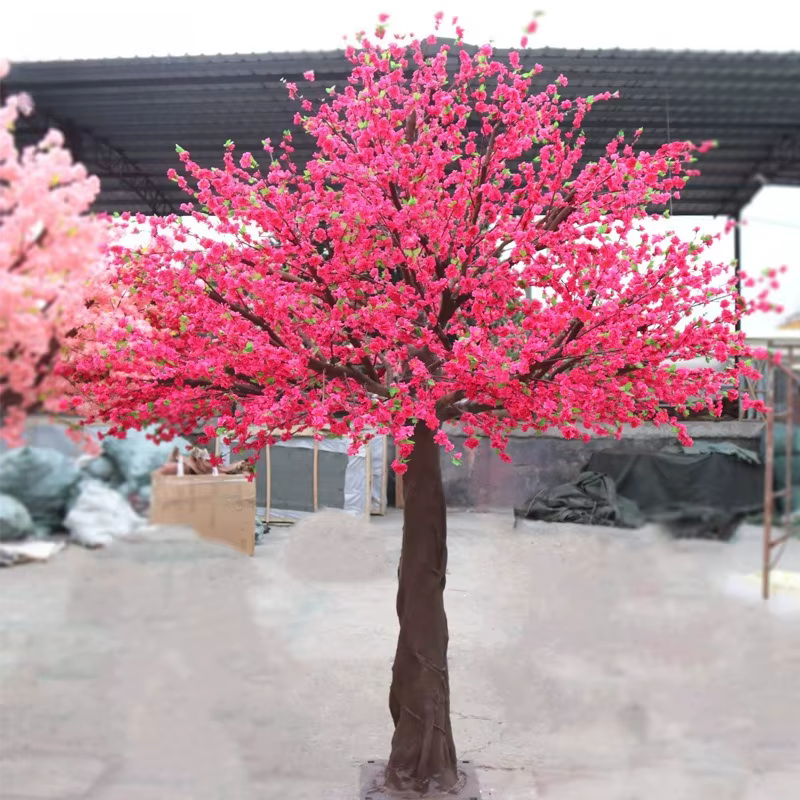 Simulation d'arbre à fleurs de pêcher, simulation d'arbre à fleurs, aménagement paysager en plein ai