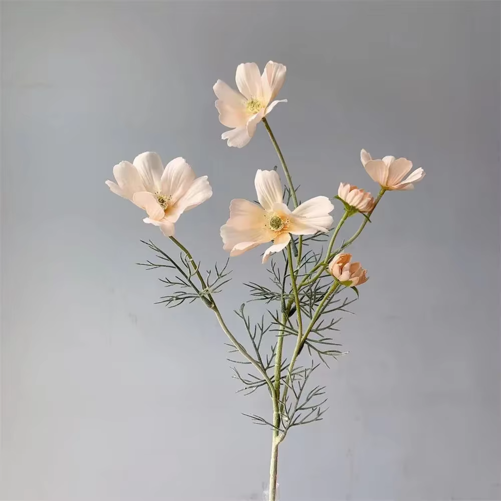 Gesang-Bouquet de Fausses Fleurs Artificielles, Branche Unique, 4 Fourcommuniste, Reine Cosmos, Déco