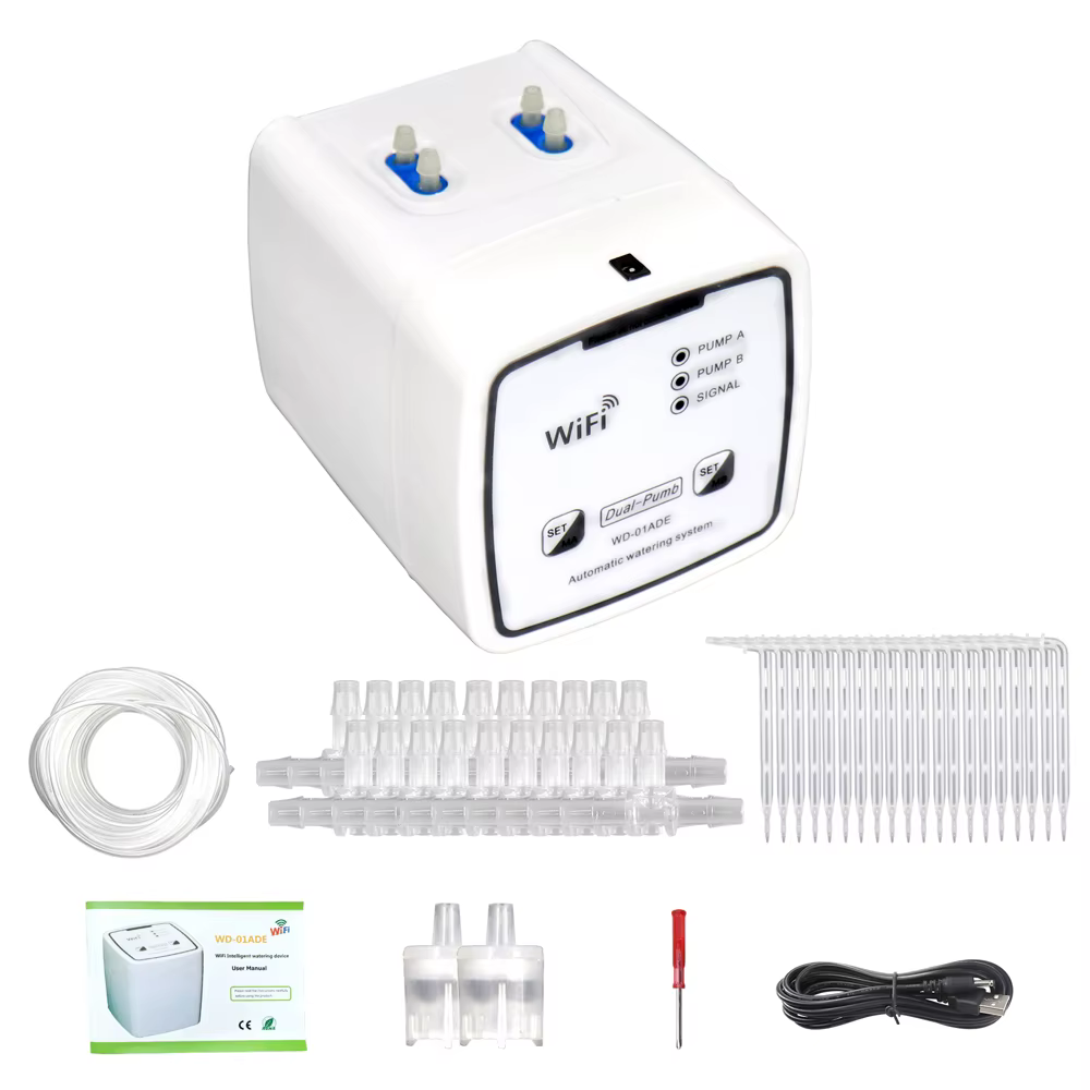 Dispositif d'arrosage intelligent à double pompe, système d'irrigation goutte à goutte automatique c