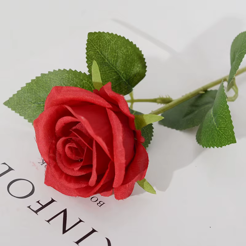 Roses artificielles en soie, 5/10/20 pièces, fleurs, toucher réel, fausse fleur unique, longue tige,