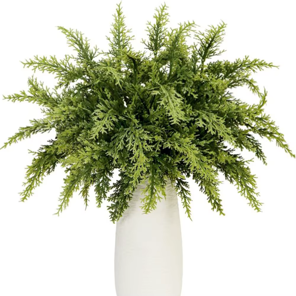 Plantes artificielles Cypress Feuilles Arbre De Noël Partie Maison Chambre Décoration De Table En Pl