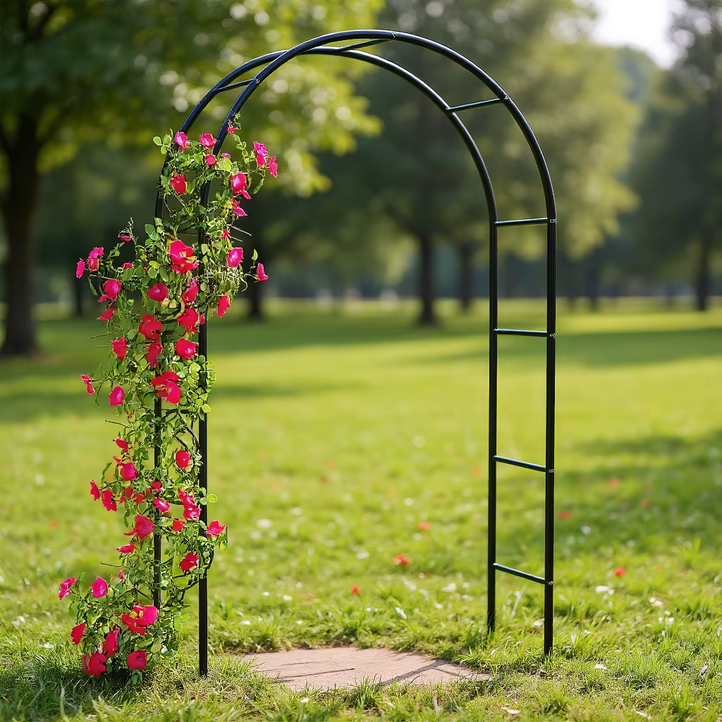 Arche de jardin personnalisée renforcée pour plantes grimpantes (roses, glycines), support de fleurs