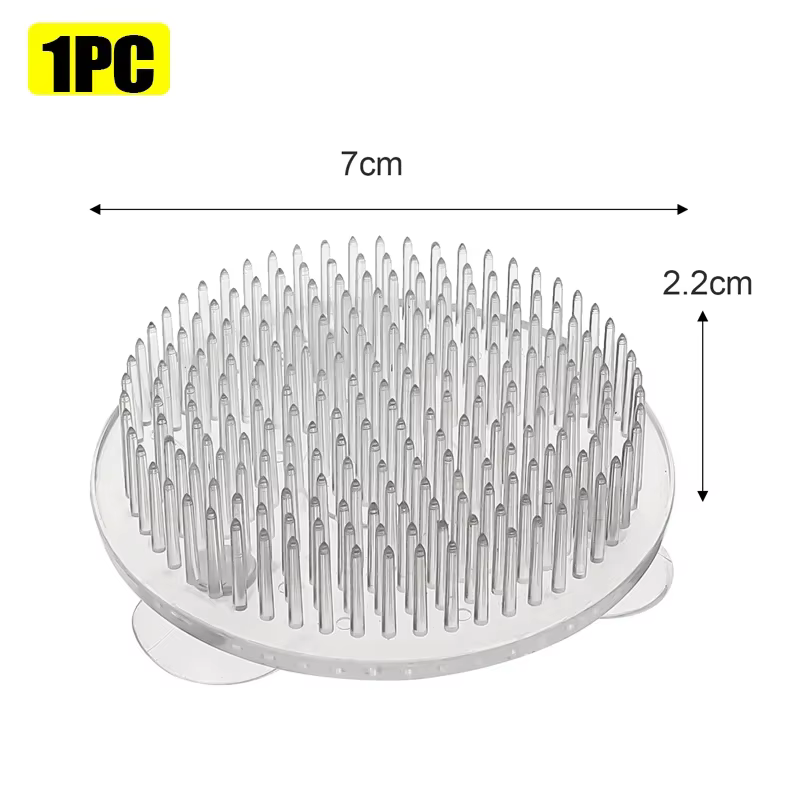 Support de tige rond Ikebana, support d'arrangement de fleurs transparent avec ventouse, support de 