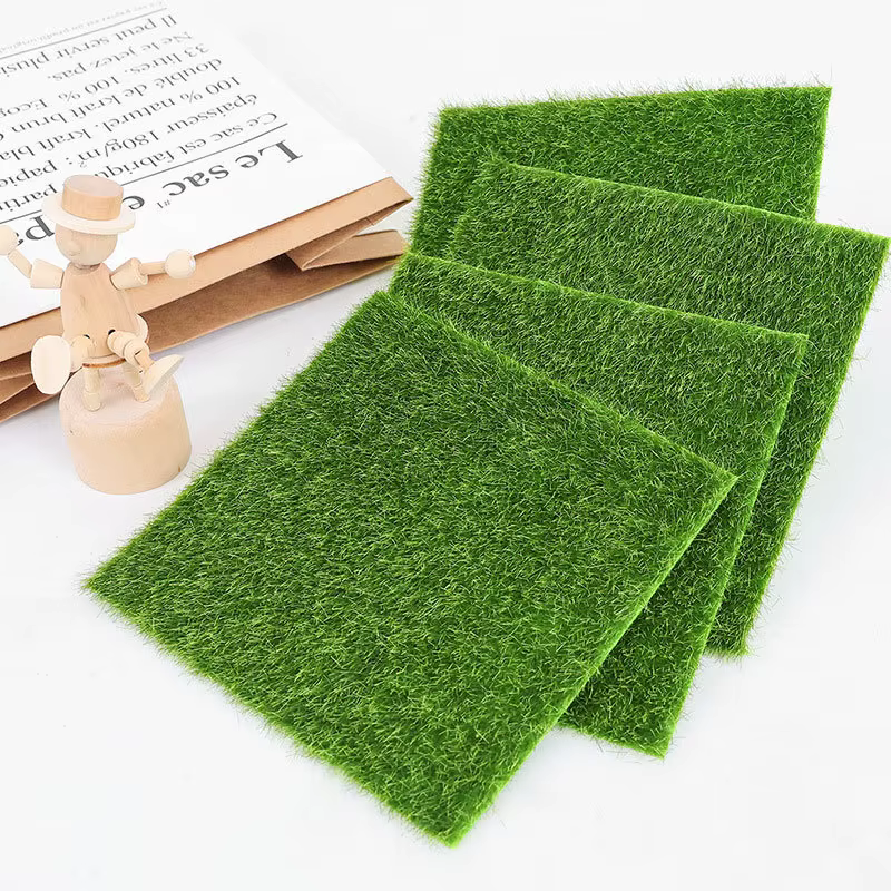 3 pièces d'herbe de jardin féerique, décoration de maison jouet, micro herbe artisanale artificielle