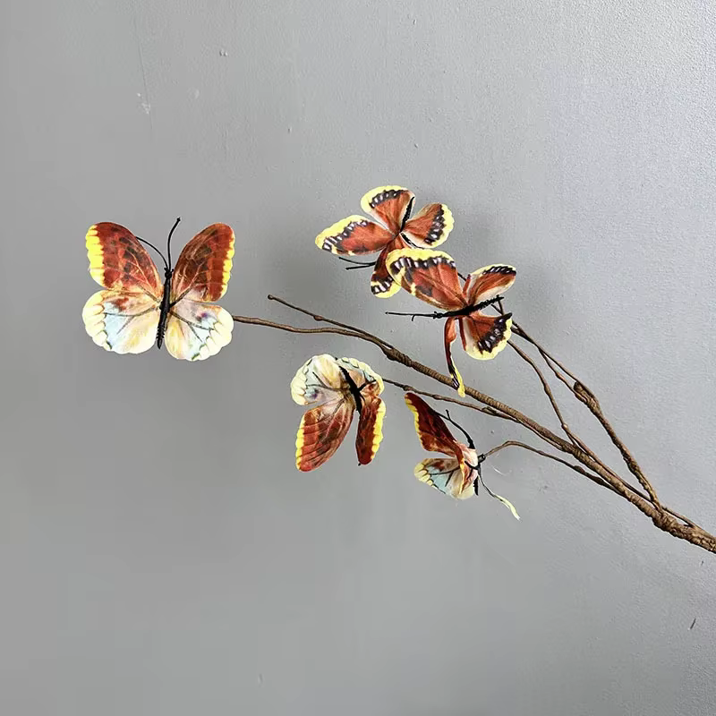 Plantes Vertes Artificielles de 74cm, Branches de Papillon, Décoration de Restaurant, Fausse Fleur
