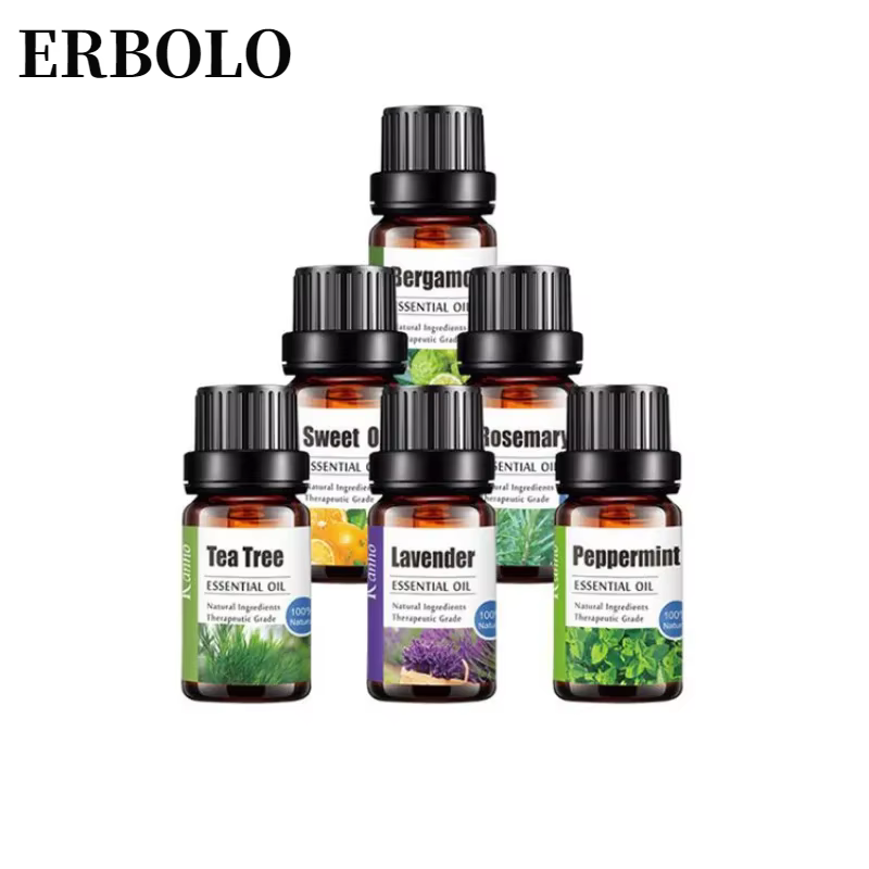 ERBOLO 10ml huile essentielle végétale Pure pour humidificateur diffuseurs menthe lavande arbre à th