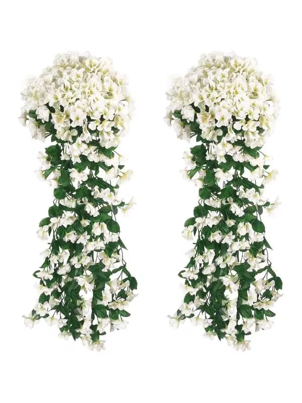 Fleurs artificielles longues roses en guirlande pour décoration murale intérieure, mariage, extérieu