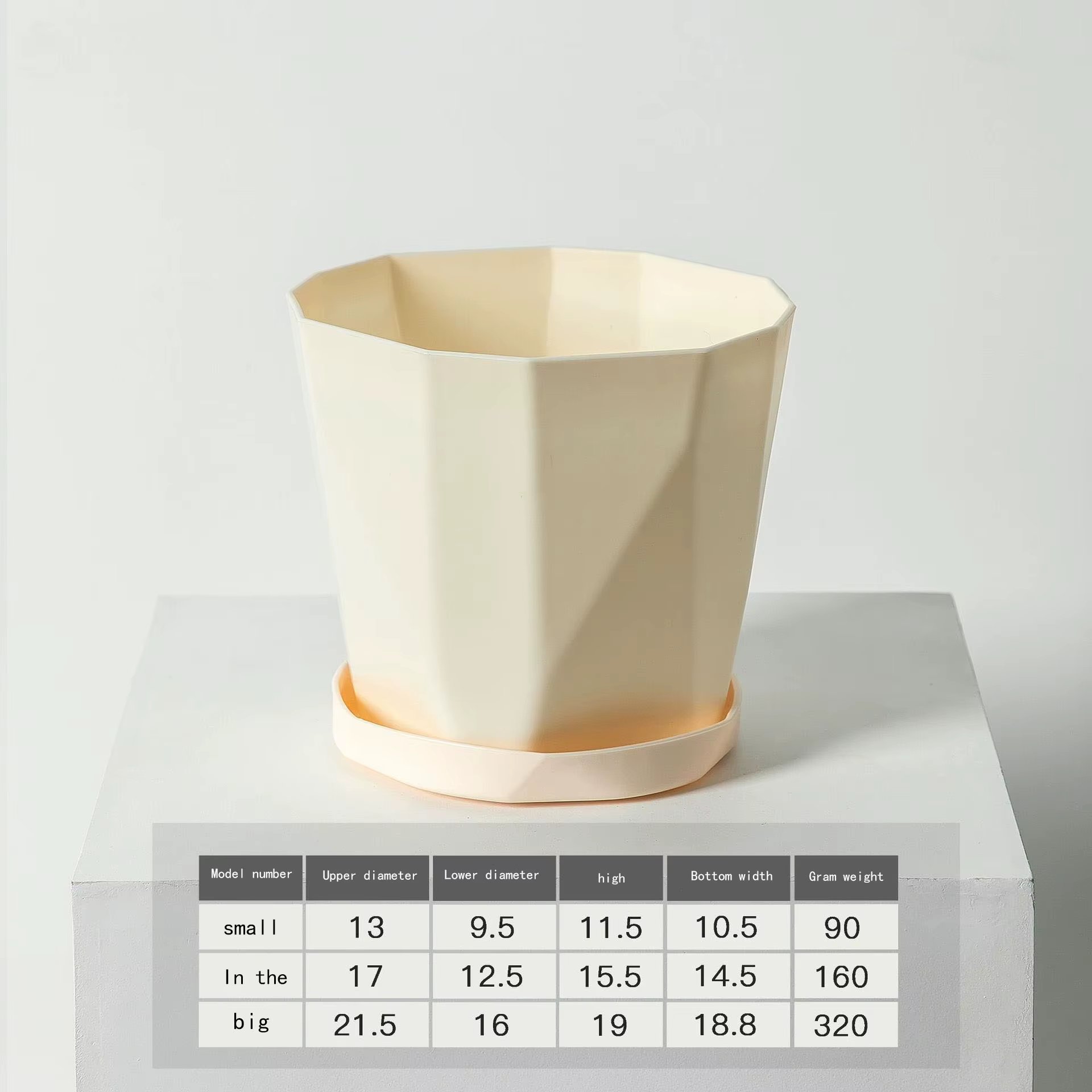 Pots de fleurs en plastique pour intérieur et extérieur, Pots de fleurs de grand diamètre, plantes s