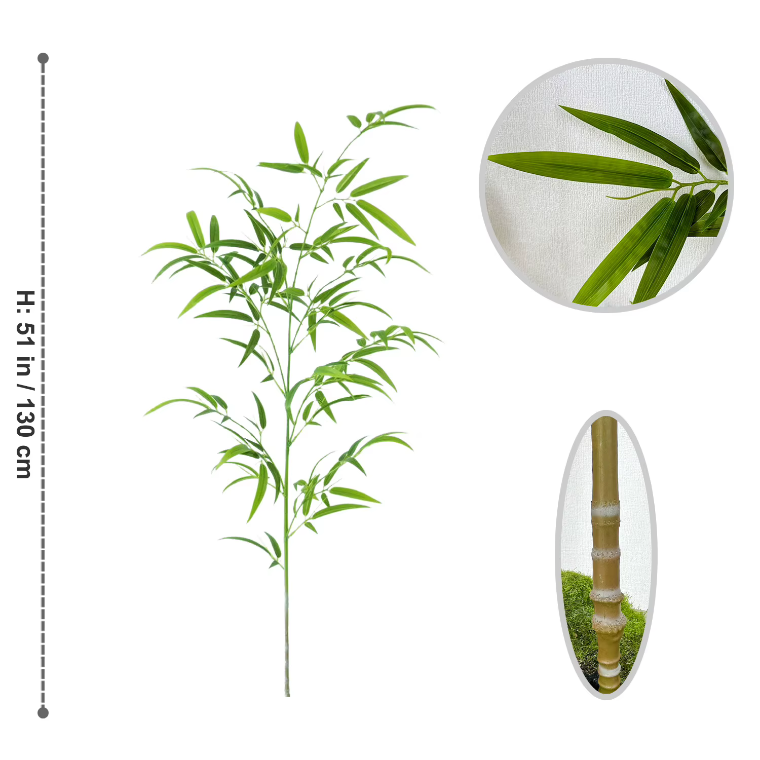 Bambou artificiel PVC matériel grand bambou vert 130CM à 210CM fausse plante famille hôtel jardin dé