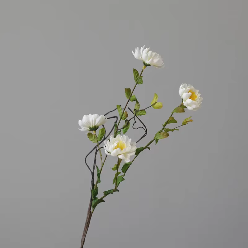 Fleur artificielle de chrysanthème sauvage 50CM, rétro européen, photographie de mariage à domicile,