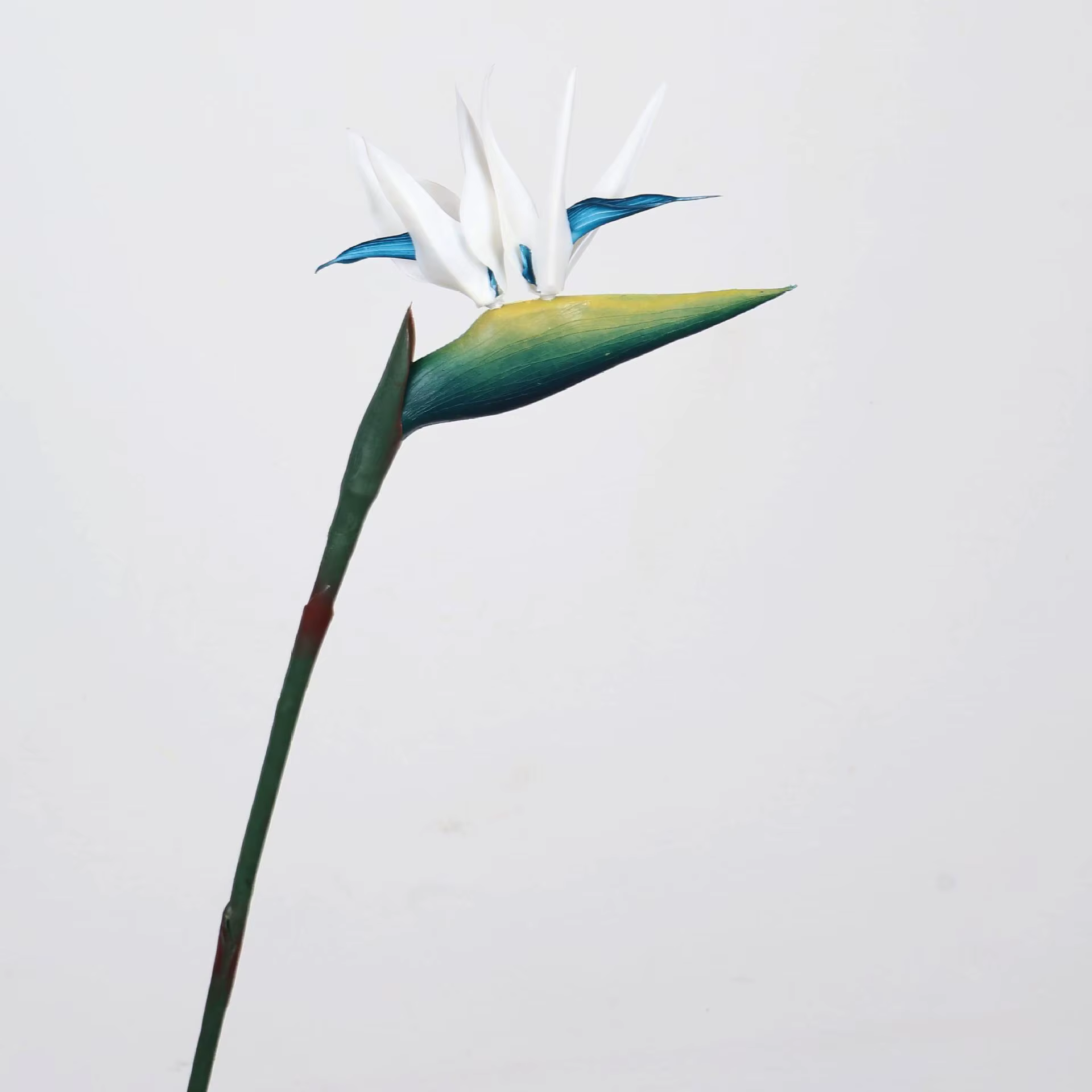 Plante oiseau de paradis artificiel de 33 pouces, fausse fleur tropicale à tige unique pour la décor